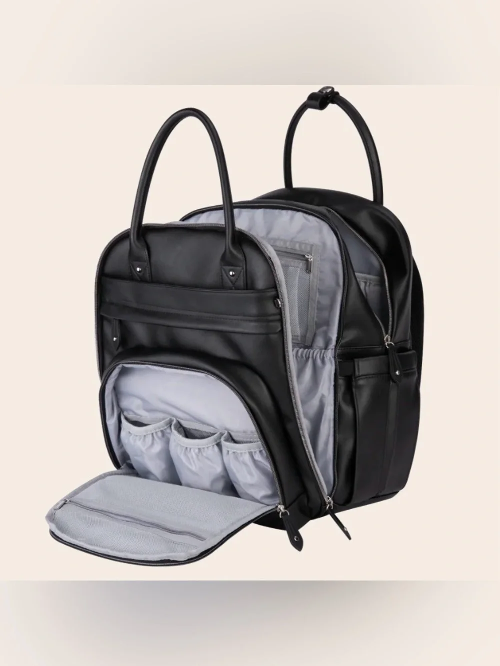 Vegan Leather Original Diaper Bag READ